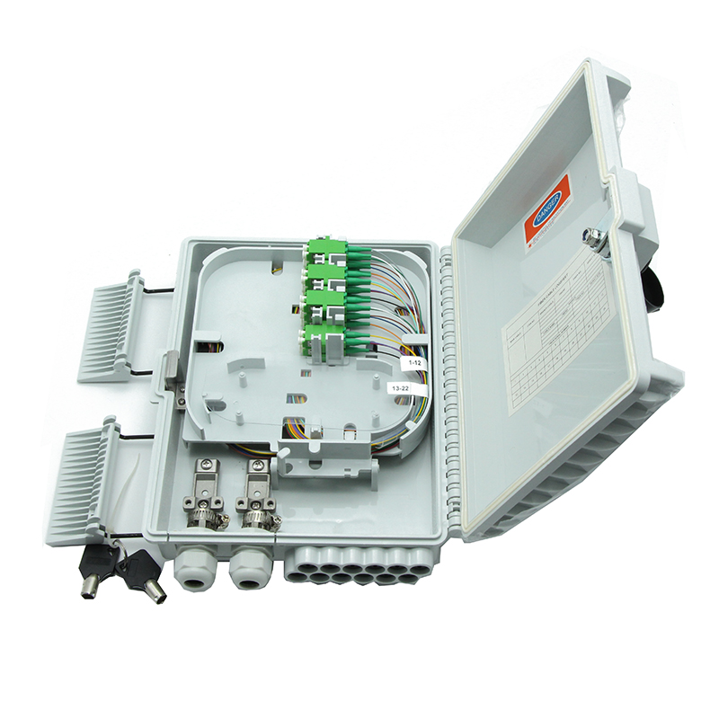 Fiber Distritbution Box 12 Cores IP - 66 SC Connector PLC Splitter FDB - 12B - 3