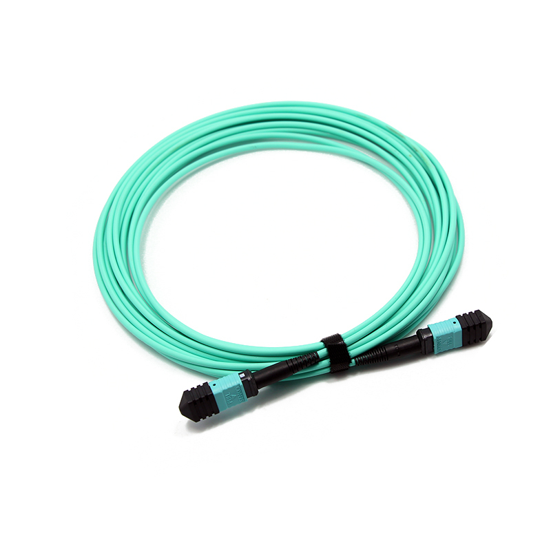 MPO to MPO Female OM3 3.0mm LSZH 12 Fibers MPO Trunk Cable Custom Meters