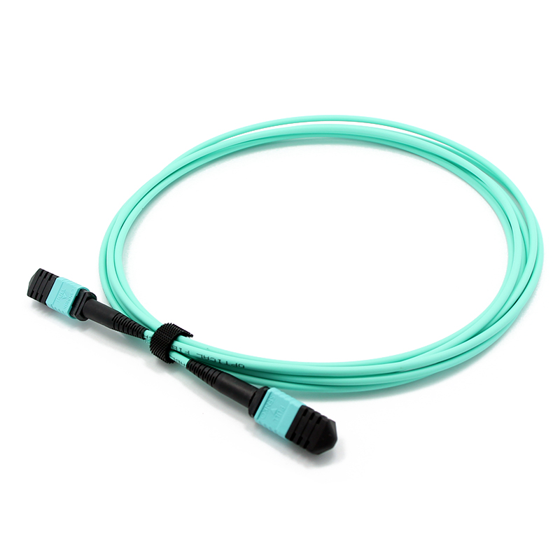 MPO to MPO Female OM3 3.0mm LSZH 12 Fibers MPO Trunk Cable Custom Meters