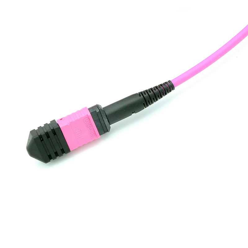 MPO to MPO Female OM4 3.0mm LSZH 12F MPO Trunk Cable Custom Meters