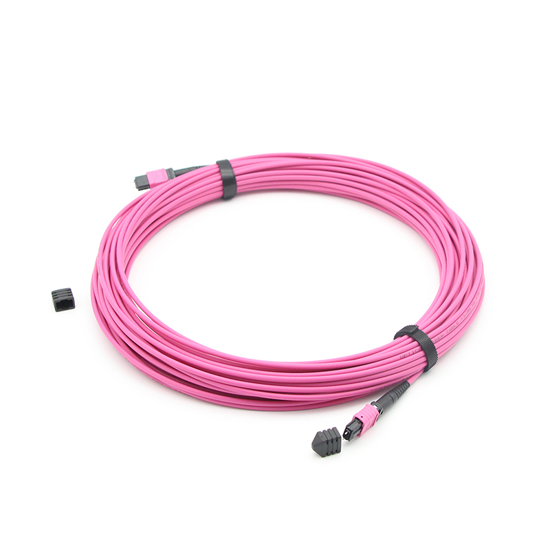 MPO to MPO Female OM4 3.0mm LSZH 24 Fibers MPO Trunk Cable Custom Meters