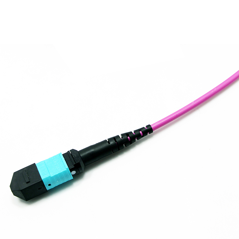 MTP to MTP Female OM4 24 Fibers MTP Trunk Cable 3.0mm LSZH Custom Meters