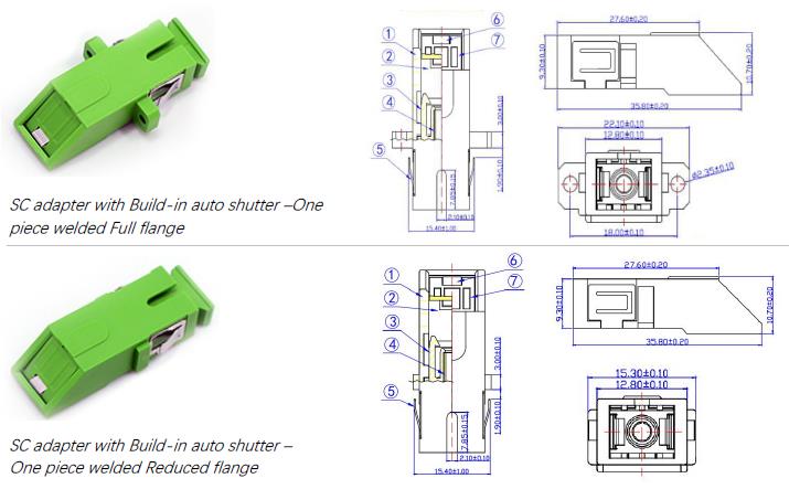 sc adapter with build-in auto shutter