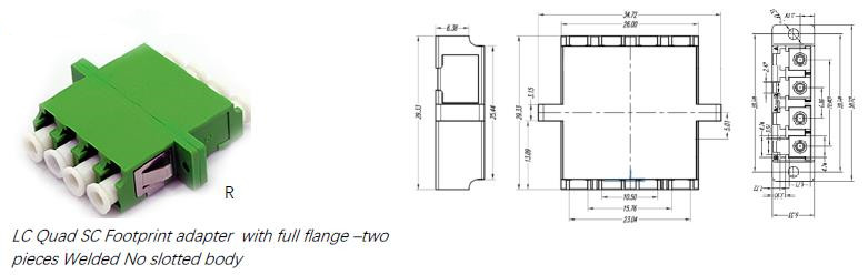 lc quad sc footprint type adapter