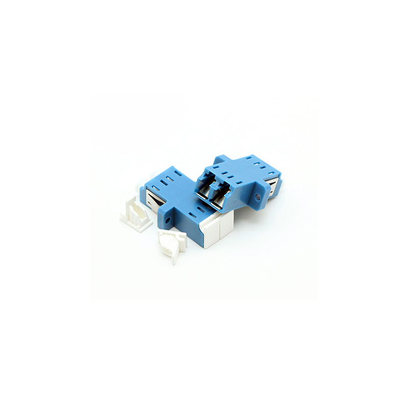 LC Duplex Adapters Inner Shutter full Flange Fiber Optic Adapter