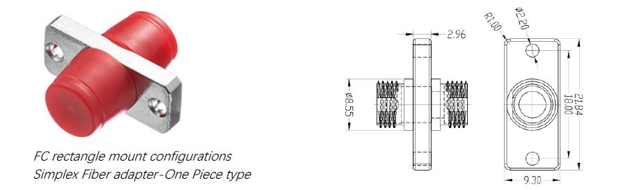 Fiber Rectangle Mount Configurations Fiber Adapter