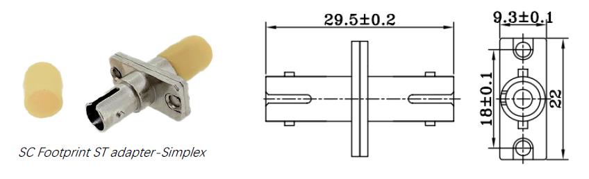 st simplex sc footprint adapter