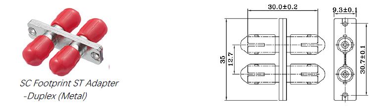 st duplex metal adapter