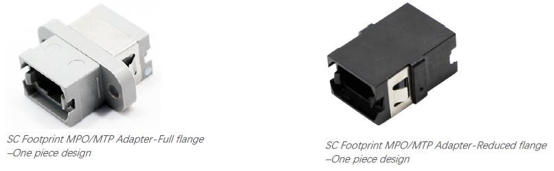 MPO MTP Reduced Flange SC Footprint Adapter