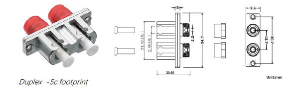 FC to LC Duplex Hybrid Adapter Detail