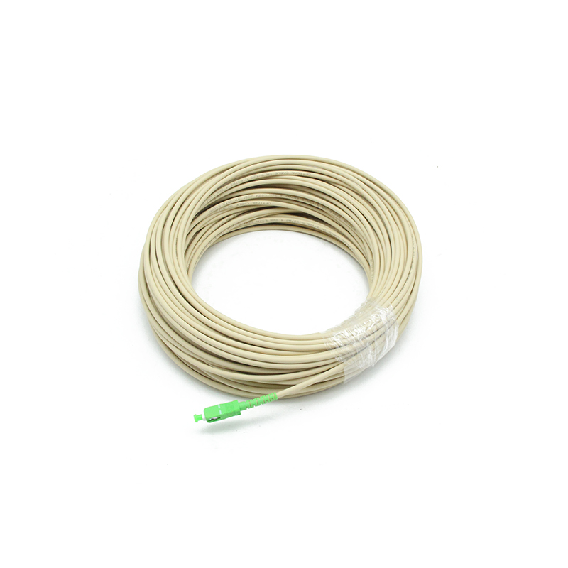 FTTH Drop Cable SC APC Simplex Indoor Pigtail Single Mode Lvory 4.2mm