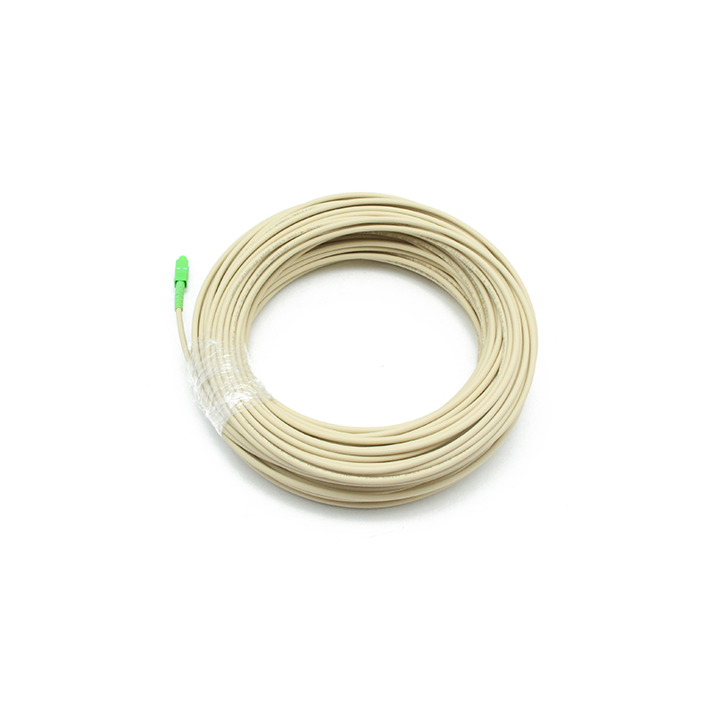 FTTH Drop Cable SC APC Simplex Indoor Pigtail Single Mode Lvory 4.2mm
