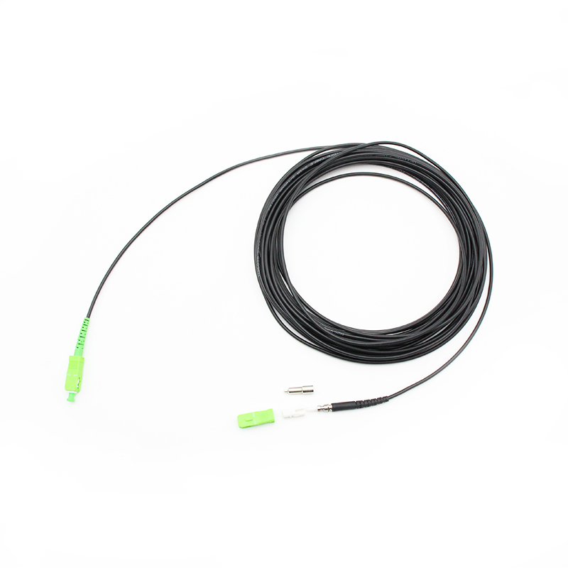 Pullable PRE-CONNECTORIZED Mini SC FAST FTTH Drop Cable 3.0mm TPU Jacket Black